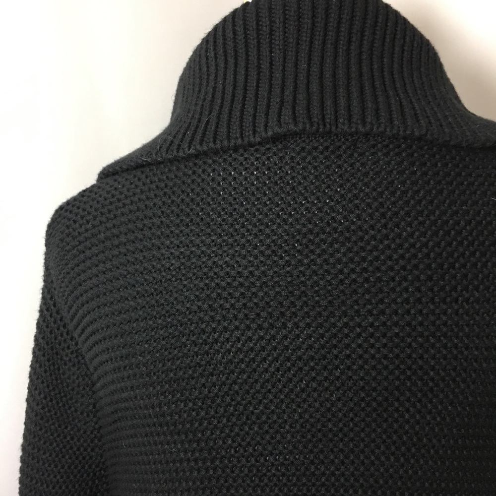 Talbots Black Label Chunky Knit Black Sweater Sz Large - Picture 5 of 7